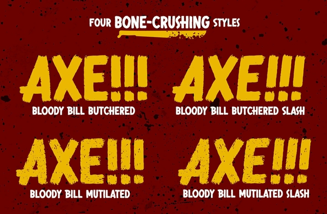 Example font MoT Bloody Bill #3